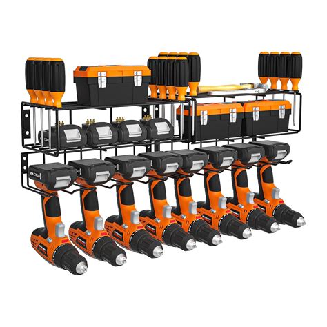 VZINO Heavy Duty Floating Tool Shelf 2-Pack | Wall Mounted Storage Rack ...