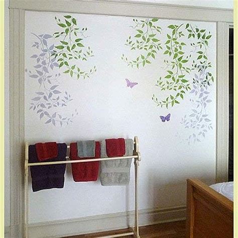 Budding Clematis Wall Stencil – 5-Piece Stencil India | Ubuy