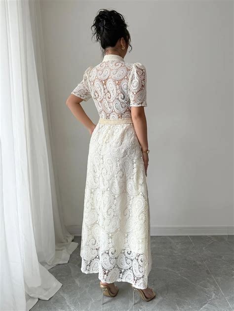 Elegant A-Line Puff Sleeve Belted Maxi dress | Savana | Bestsellers