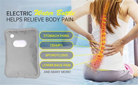 Meditive Electric Hot Water Bottle Bed Hand Warmer Massaging Heating ...