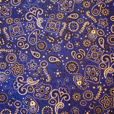 Bandana Print Royal Blue and White Flannel | Sew Materialistic