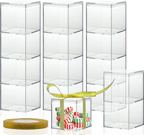 Lainrrew Clear Plastic Square Cube,15 Pack Small Acrylic India | Ubuy