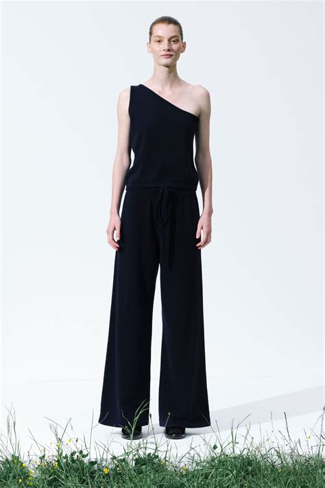 Sophia Navy Wide Leg Cashmere Pants - Labeca London