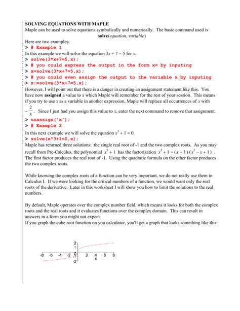 Solving Equations in Maple 的图像结果