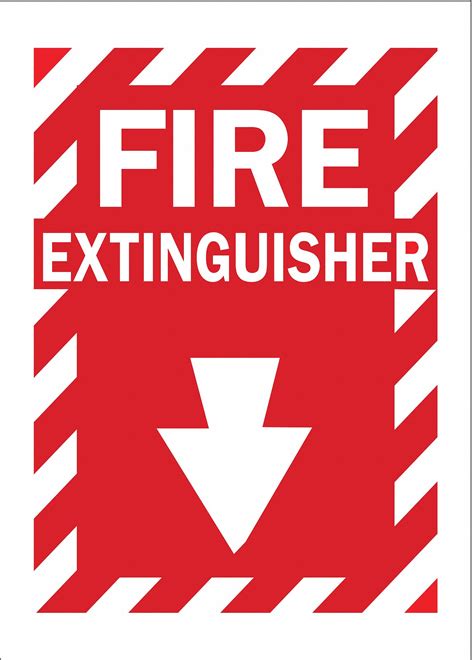 Aluminum, Mounting Holes Sign Mounting, Fire Extinguisher Sign - 1M088 ...