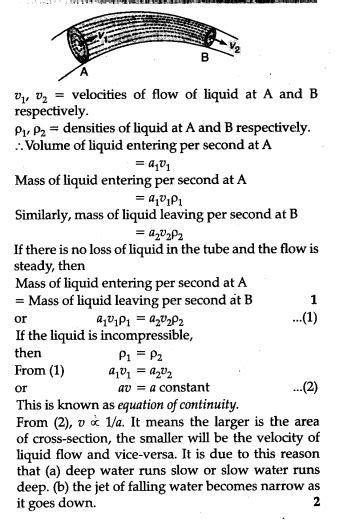 Derive equation of continuity - CBSE Class 11 Physics - Learn CBSE Forum