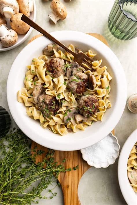 Beef Stroganoff Meatballs - The Bold Appetite