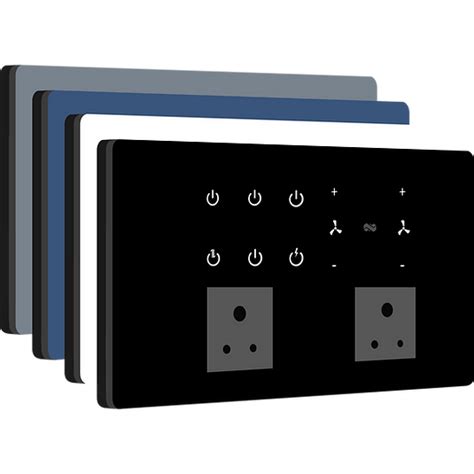 12 Gang (6 Switch + 2 Fan + 2 Plug ) IR Remote & Wi-Fi Touch Switch