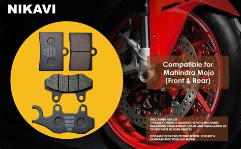 NIKAVI DP28 - DP3 Combo Brake Disc Pad Compatible for Mahindra Mojo ...