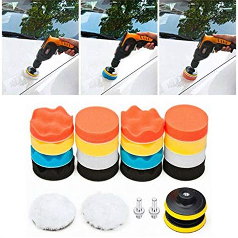 BIG BOOM® 22Pcs Polishing Pad Foam Detailing Drill Adapter Drill ...