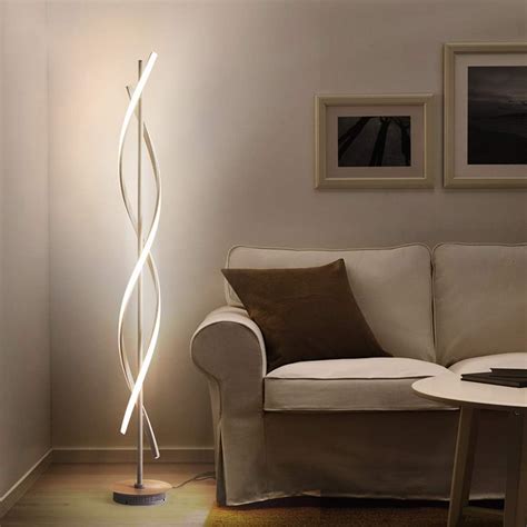 30W LED Floor Lamp Remote Control Dimmable Spiral Floor Lamp Indoor ...