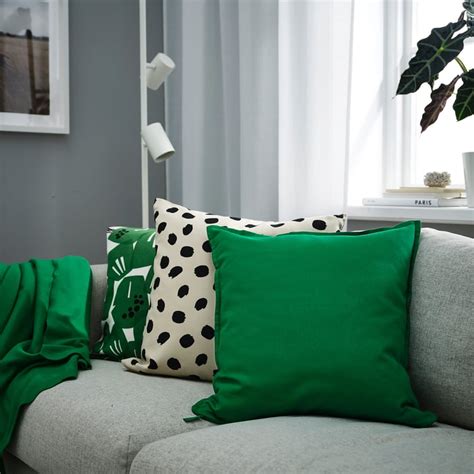GURLI cushion cover, green, 50x50 cm (20x20") - IKEA