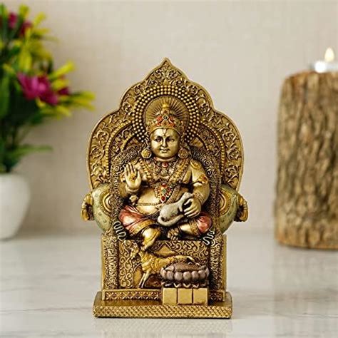 Buy Mukundra Art N Craft 7" Poly Resin Lord Kuber Statue for Wealth and ...