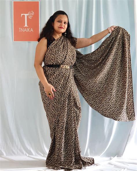 Drape and Dash: Shop Ready-to-Wear Crepe Sarees Online – Tnaika™