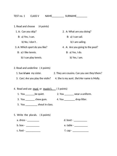 Class 5 Test Questions 的图像结果