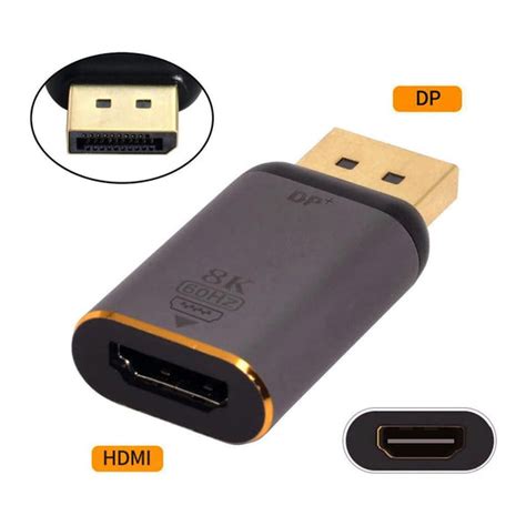 TECPHILE Converter - Portable DP to Type-C/HDMI | 4K, Plug'n'Play ...