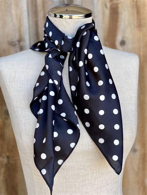Black Polka Dot Scarf