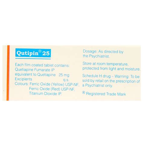 Qutipin 25 Tablet | Uses, Side Effects, Price | Apollo Pharmacy