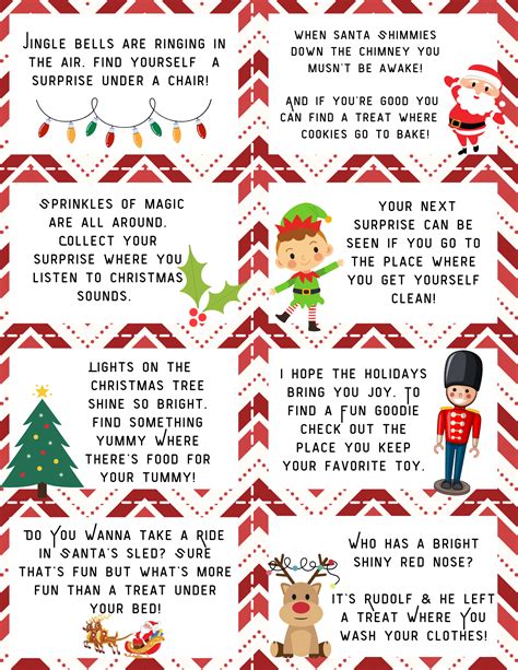 Christmas Scavenger Hunt Clues Free Printable - Printable Calendar Template