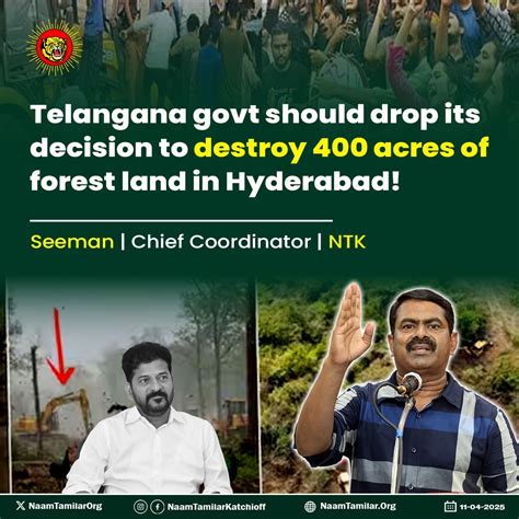 Telangana Govt. Should Drop its Decision to Clear 400 Acres of Forest ...