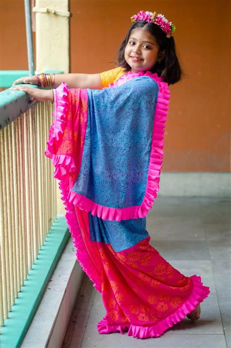 DAHLIA KIDS SAREE – nakshthelabel