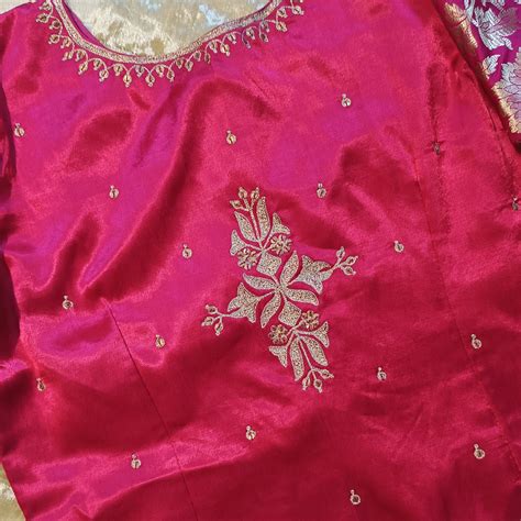 Buy Rani Gaji Silk Aari Work Ready-to-wear Blouse Combo - Perfect for ...