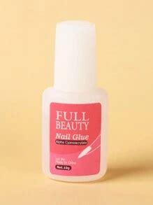 10g Fast-Dry Nail Glue False Nail Tips Adhesive with Brush Super Strong ...