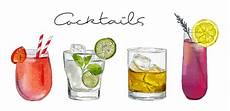 bicchieri on line illustration of set of cocktails vector bicchieri on line illustration of set of cocktails vector