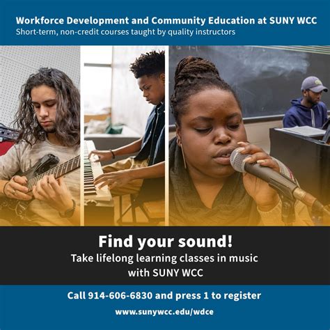 Find your sound, take lifelong learning classes in music with SUNY WCC ...