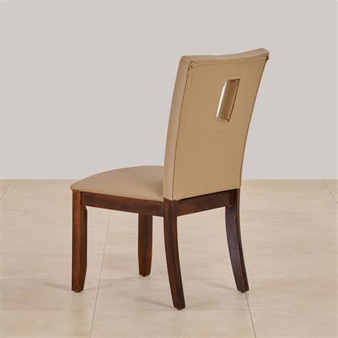Buy (Refurbished) Oxville Set of 2 Faux Leather Dining Chairs - Beige ...