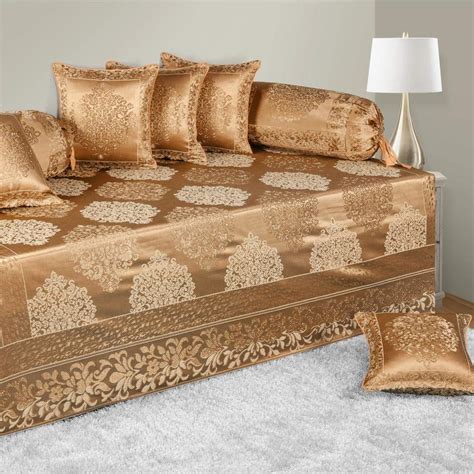Victor Poly Cotton Styria Satin Diwan Set 8 Pcs (1 Bedcover - 60"x90 ...
