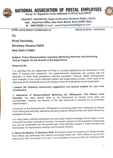 Policy Representation regarding Marketing Reforms and Achieving 'Actual ...