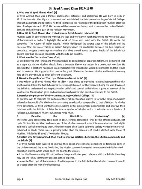 Sir Syed Ahmad Khan (1817–1898), whose vision (Two-nation theory) formed the basis of Pakistan