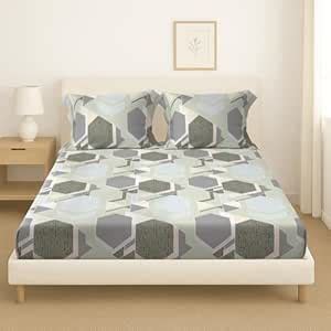 Buy Signature Microfiber Elastic Fitted Bedsheet for Double Bed King ...