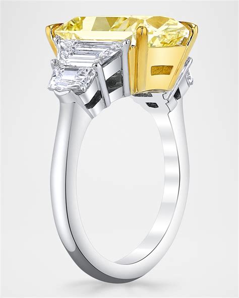Neiman Marcus Diamonds x Danielle Klein Platinum and 18K Yellow Gold Radiant-Cut Diamond ...