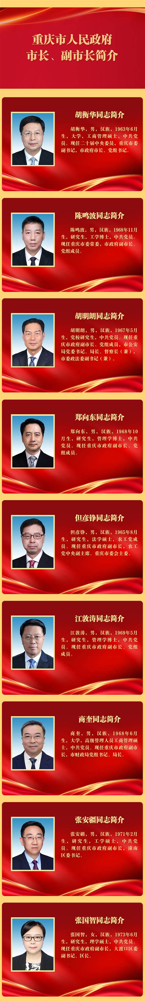 见“政”重庆 | 新一届重庆市政府领导班子迎4位新面孔：2位“70”后，含1名女副市长__凤凰网