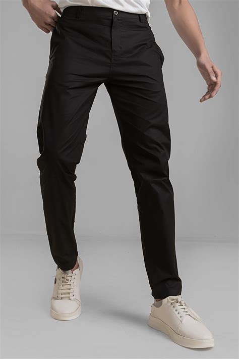 Pure Comfort Ultra-Light Cotton Trouser Pants - Black – Souped Up Fashion