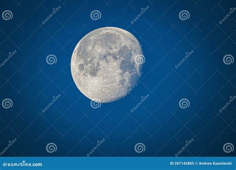Waning Gibbous Lunar Moon Showing 57 Percent Illuminated Royalty-Free ...