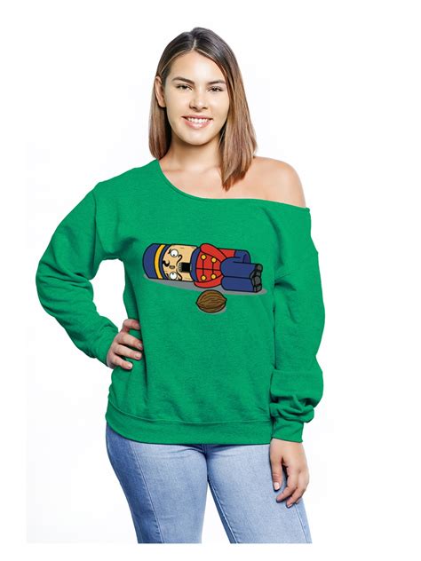 Awkward Styles Nutcracker Off Shoulder Sweatshirt Plus Size Christmas ...