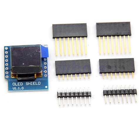 HiLetgo 0.66 inch OLED 0.66" OLED Mini OLED Shield with I2C/IIC 64x48 ...