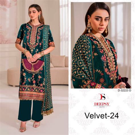 Deepsy Velvet 24 Series 32223 A To D Pakistani Salwar Suit