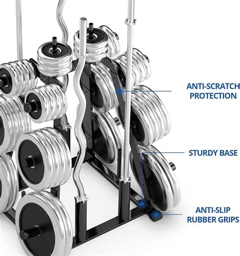 Buy Cozy Castle Olympic Weight Rack, A Frame Weight Plate Tree, Durable ...