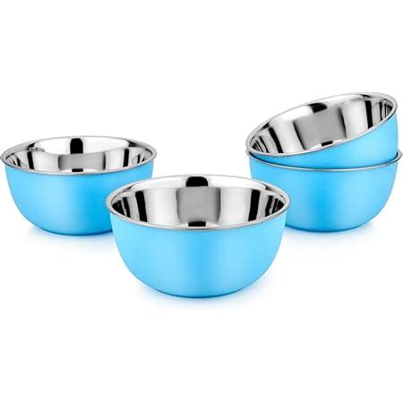 Buy Bowl Fiery Stainless Steel Microwave Safe Bowls 6 Pieces Set (12cm ...