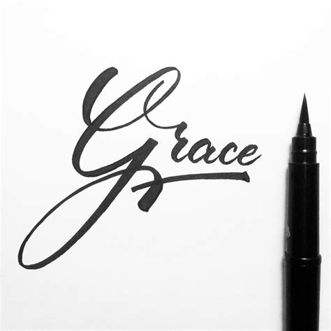 The Word Grace In Cursive