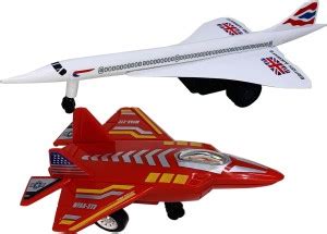 Miniature Mart 2 Small Size Plastic Made Indian Replica Concorde Super ...