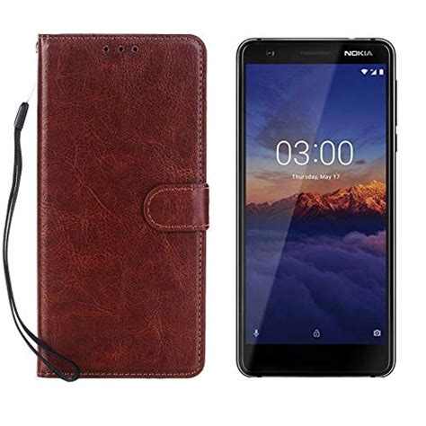 Unirock Vintage Leather Wallet Flip Cover Case for Nokia 3.1 (Black, 16 ...