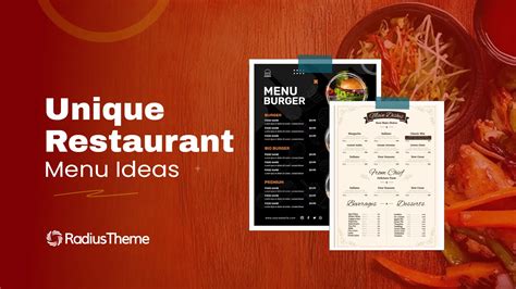 Most Creative and Unique Restaurant Menu Ideas - RadiusTheme
