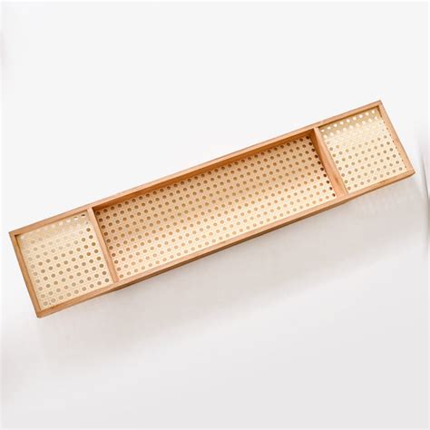 Long Bamboo Wood Bathtub Rack Tray Online - Premium Tray | Nestasia