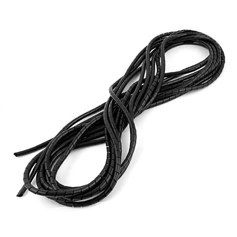 8mm Spiral Wrapping Band Black 10M for Wires | Robodo