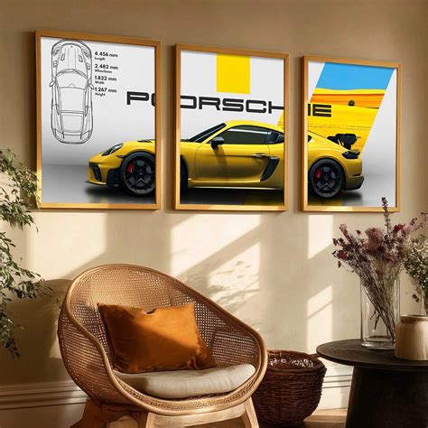 Big Porsche Cars Wall Art Paintings for Living Room Bedroom – Kotart